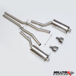 Milltek Polished Tip Catback Exhaust for Audi C5 RS6 V8 Bi-Turbo Saloon & Avant 