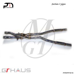 Section 2 Stainless Steel Pipes by Meisterschaft for BMW E60 M5 