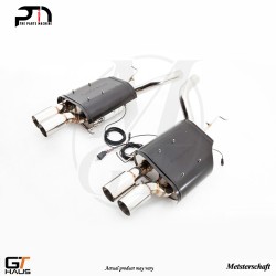 4X120X80mm Meisterschaft Stainless - GTC (EV Control) Performance Exhaust for BMW E63/E64 M6 (Coupe / Convertible) Aero Shield Included