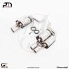 4X90mm Meisterschaft Stainless - GTC (EV Control) Performance Exhaust for BMW E63/E64 M6 (Coupe / Convertible) Aero Shield Included