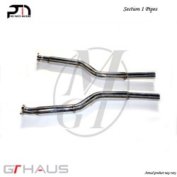 Section 1 Stainless Steel Pipes by Meisterschaft for BMW E63/64 M6 (Coupe / Convertible)