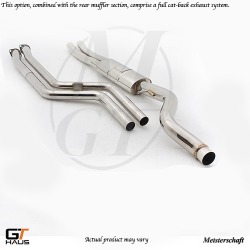 Meisterschaft Stainless SR Catalytic Converter Back Bolt on Pipes for BMW E90/E91 325i & 325xi