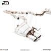 4x90mm Meisterschaft Titanium - (GTS Ultimate Performance) Cat Back Exhaust for BMW F10; 550i