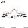4x90mm Meisterschaft Stainless - GTC (EV Controlled) Exhaust for BMW F10; 523i & 528i Inline 6 cylinder