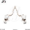 4x90mm Meisterschaft Stainless - (GTS Ultimate Performance) Full Cat Back Exhaust for BMW F10; 535i