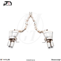4x90mm Meisterschaft Stainless - (GTS Ultimate Performance) Full Cat Back Exhaust for BMW F10; 535i